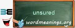 WordMeaning blackboard for unsured